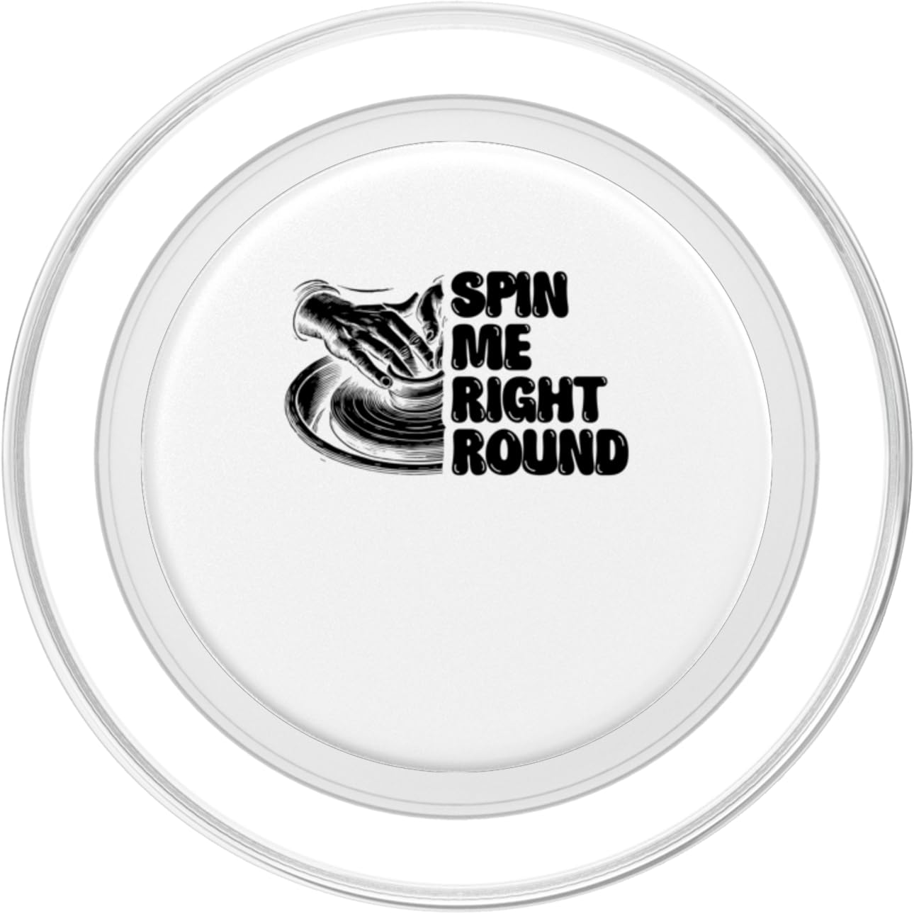Spin Me Right Round Clay Potter Kiln Pot Making Pottery PopSockets PopGrip for MagSafe, Clear - Image 2