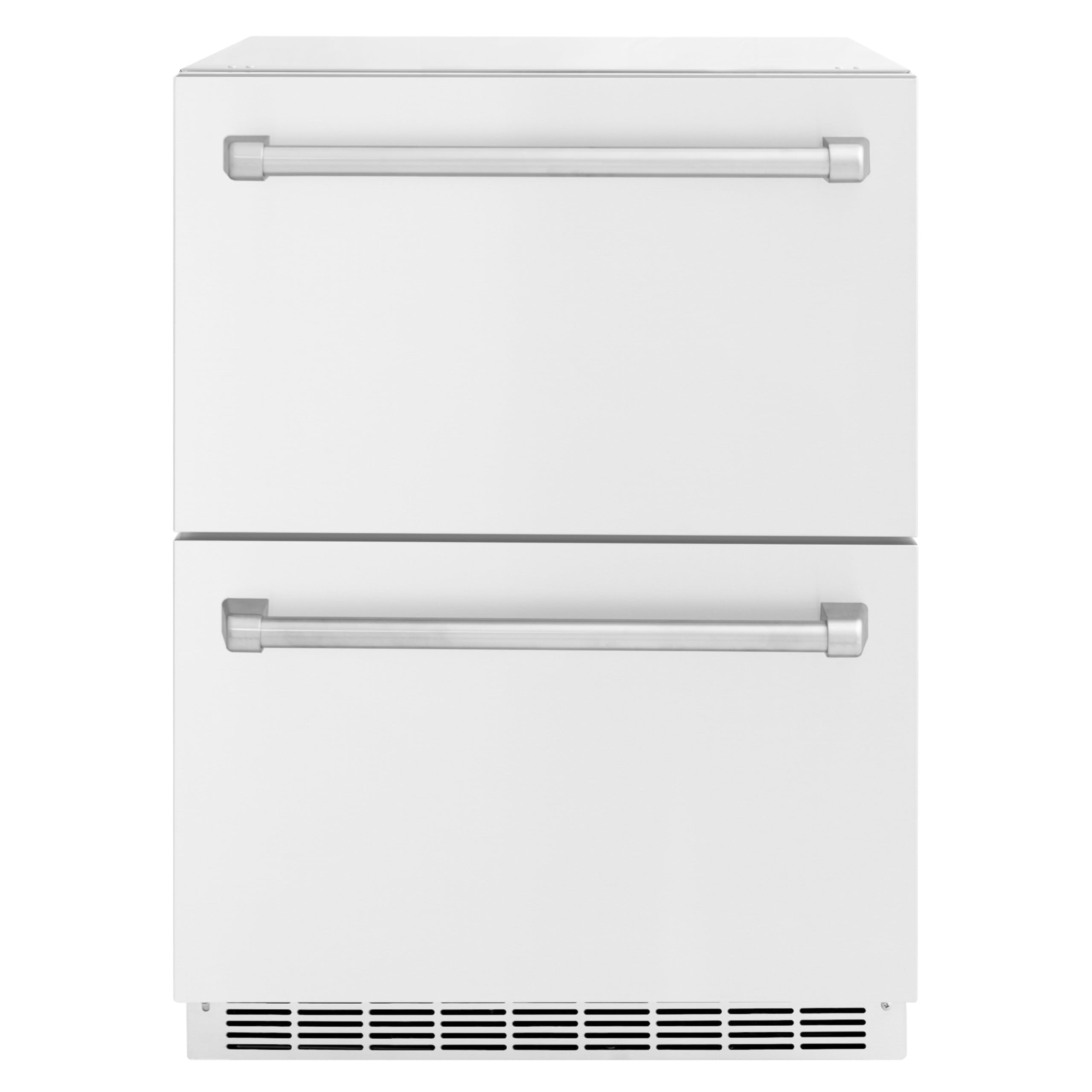 Z Line Kitchen and Bath ZLINE 24 in. Touchstone 168 Can Outdoor-Rated Dual Refrigerator Drawer with White Matte Doors (RDSO-WM-24) on Fridge.com