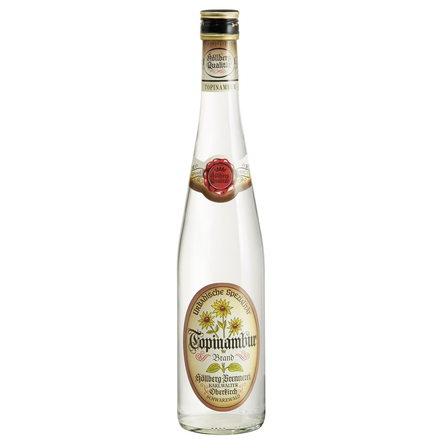 Original Topinambur Höllberg 40% vol, (1 x 0,7 Liter) edler Brand ohne Aromastoffe | Premium Brand | Edelbrand aus Familienbrennerei