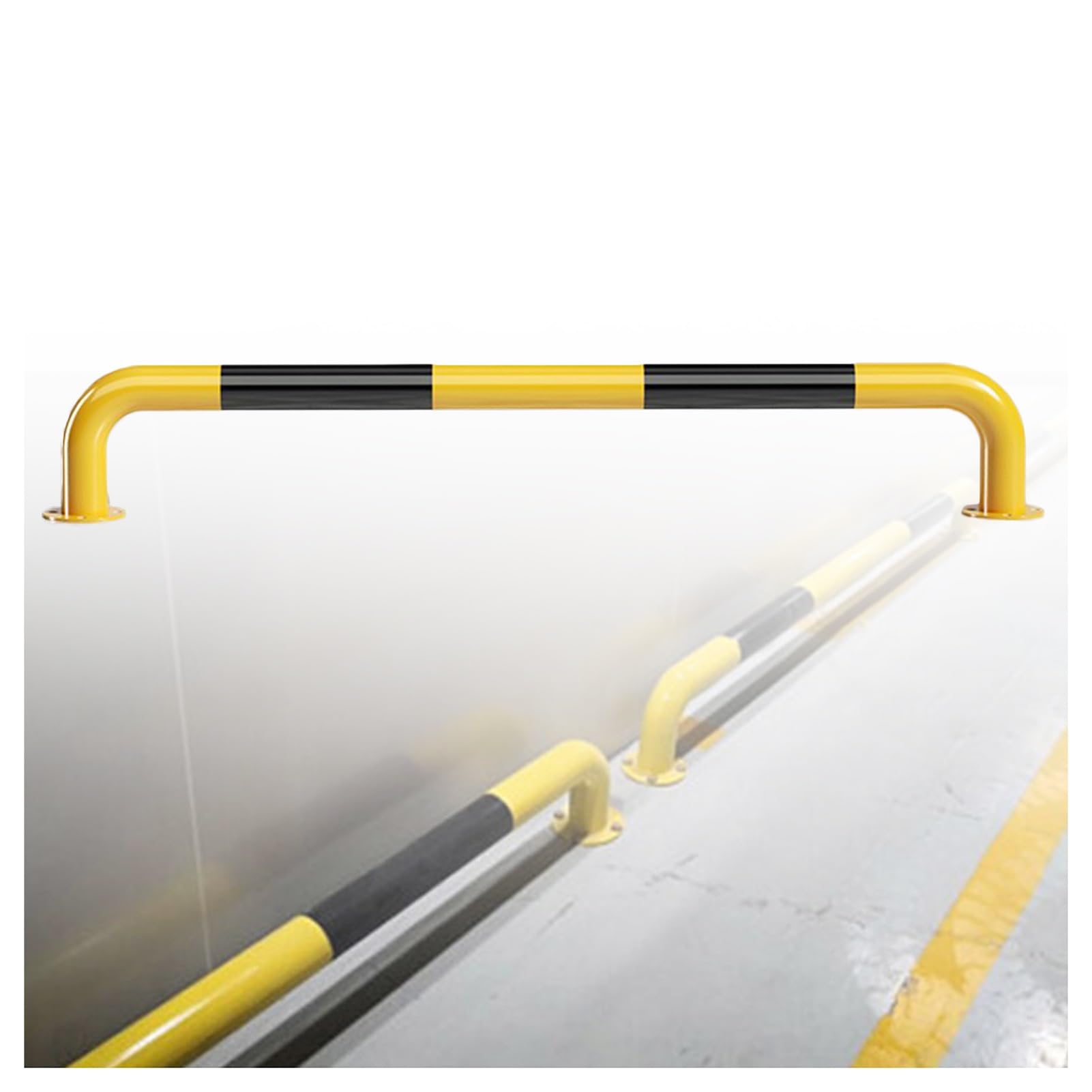 DUANHOZ Parking Guardrails,U-Shaped Anti-Collision Guardrail, Iron Parking Aid for Garages, Car Blocker for Subways, Malls & Hotels - Durable 1500x200cm Parking Barrier