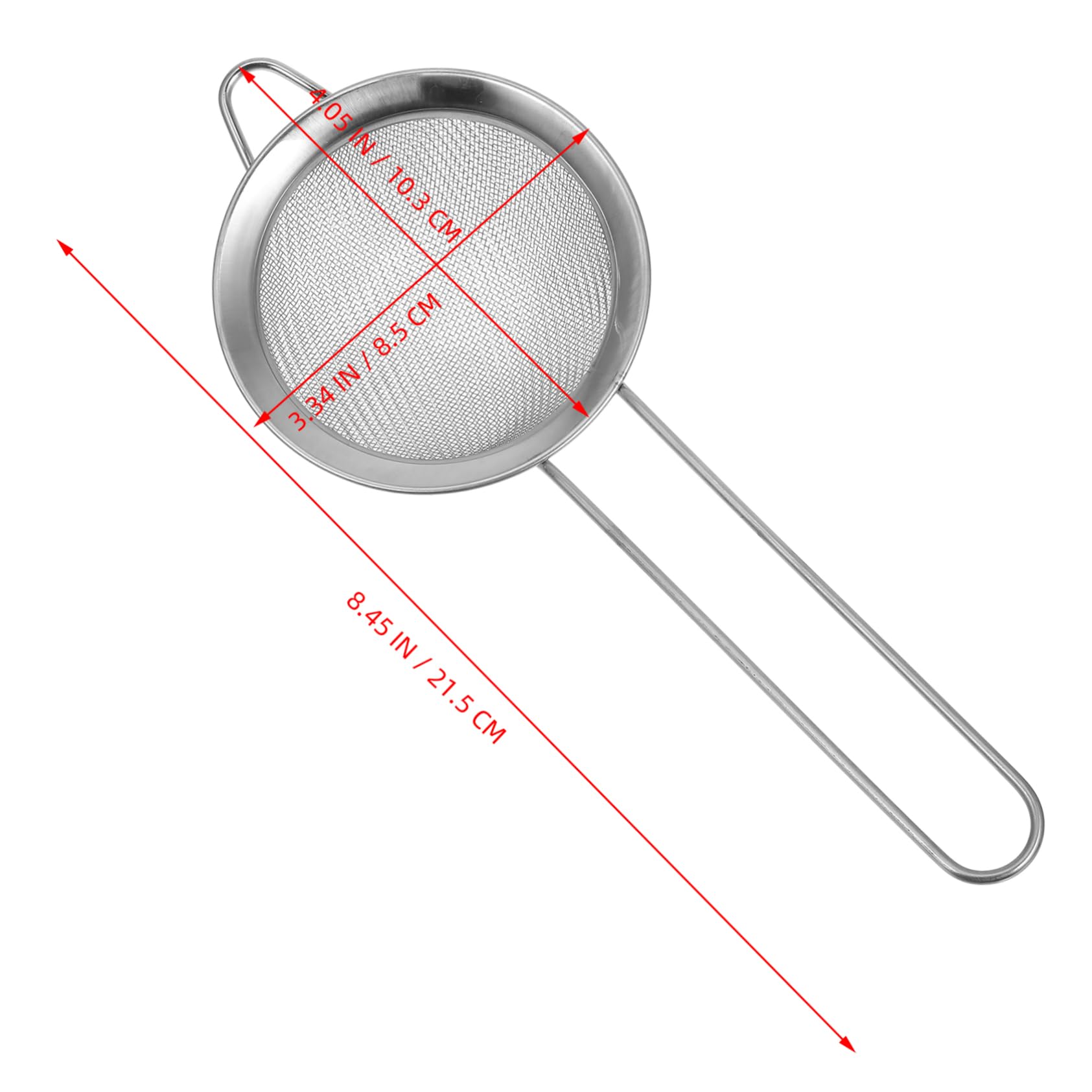 ULTECHNOVO Small Fine Mesh Sieve Stainless Steel Strainer for Kitchen Use for Sifting Flour Sugar Cocoa Powder Robust Design for Reliable Performance