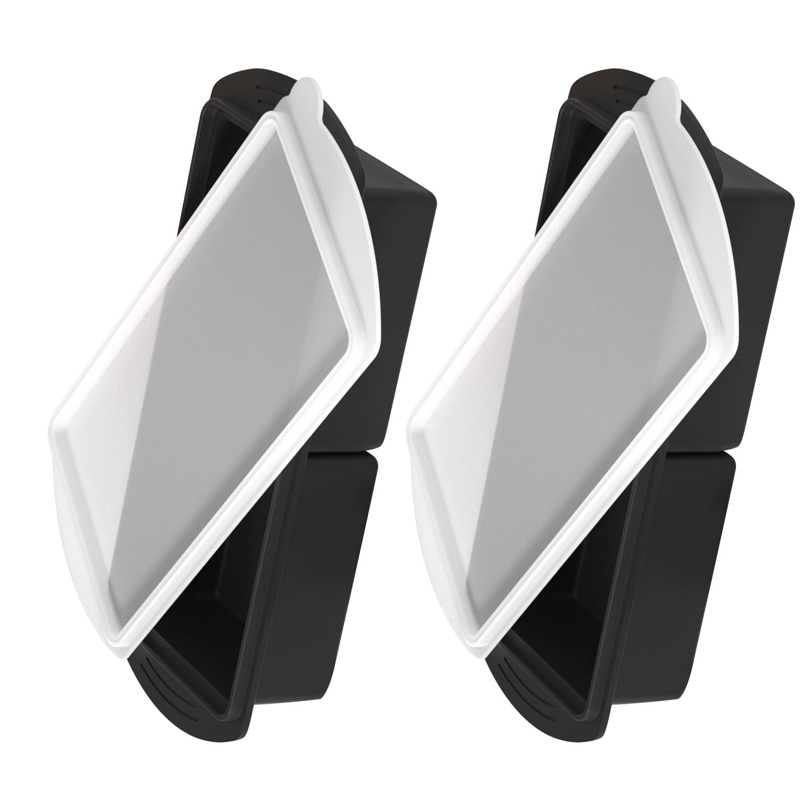 Hrtyvhin Black Of 2 Silicone Freezing Trays Featuring Covers Flexible Sections For Soups Sauces And Cooking Preparation 500Ml Each Portion Control Freezer Container