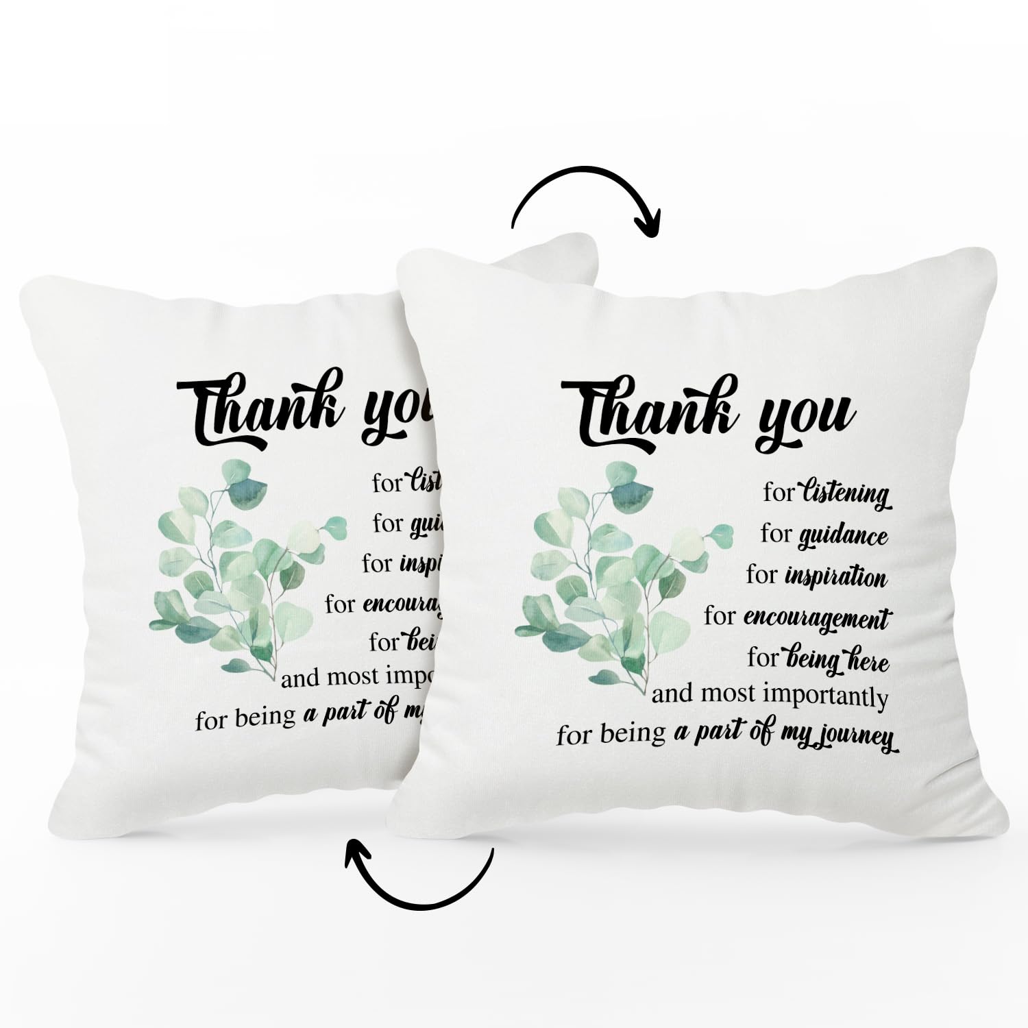 Thank You Gifts Double-Sided Pillowcase, Throw Pillow Cover 18x18 Appreciation Gifts for Women Men Teacher Boss Mentor Coworker, Go Away Gifts Sofa Couch Bed Cushion Cover for Home Office Decor /A92