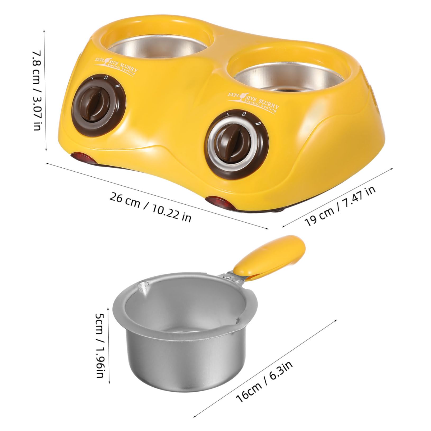 OFFSCH Melting Pot Electric Double Boiler Candy Making Warmer Molds Accessories Quick Heating Safe for Us