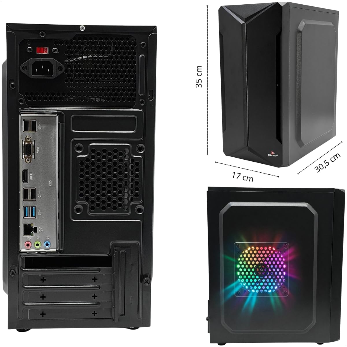 PC Home Office Intel Core i5-3470 3.2GHz 256GB SSD, 8GB RAM DDR3