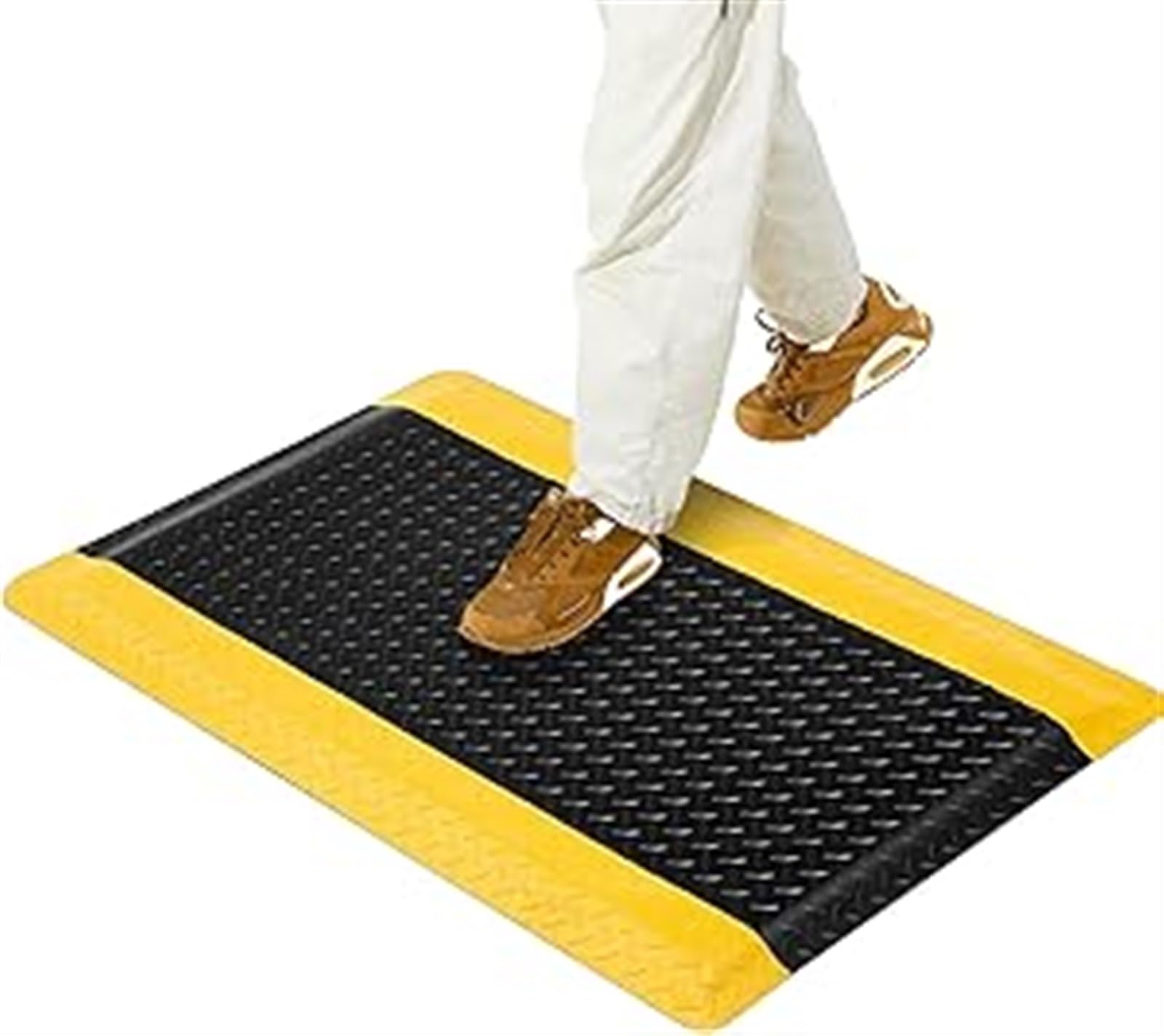 Timgle 2 Pcs Industrial Anti Fatigue Floor Mat 2.6 X 1.6 Ft Anti Fatigue Mat Waterproof Standing Mat Anti Slip Commercial Floor Mat For Office Workplace Garage Shop Kitchen, Black With - View #3