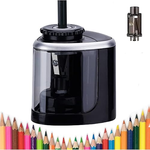 Sacapuntas eléctrico a pilas para lápices de colores sacapuntas automático y manual de alta velocidad para niños suministros escolares en casa disponible en Yaxa Colombia