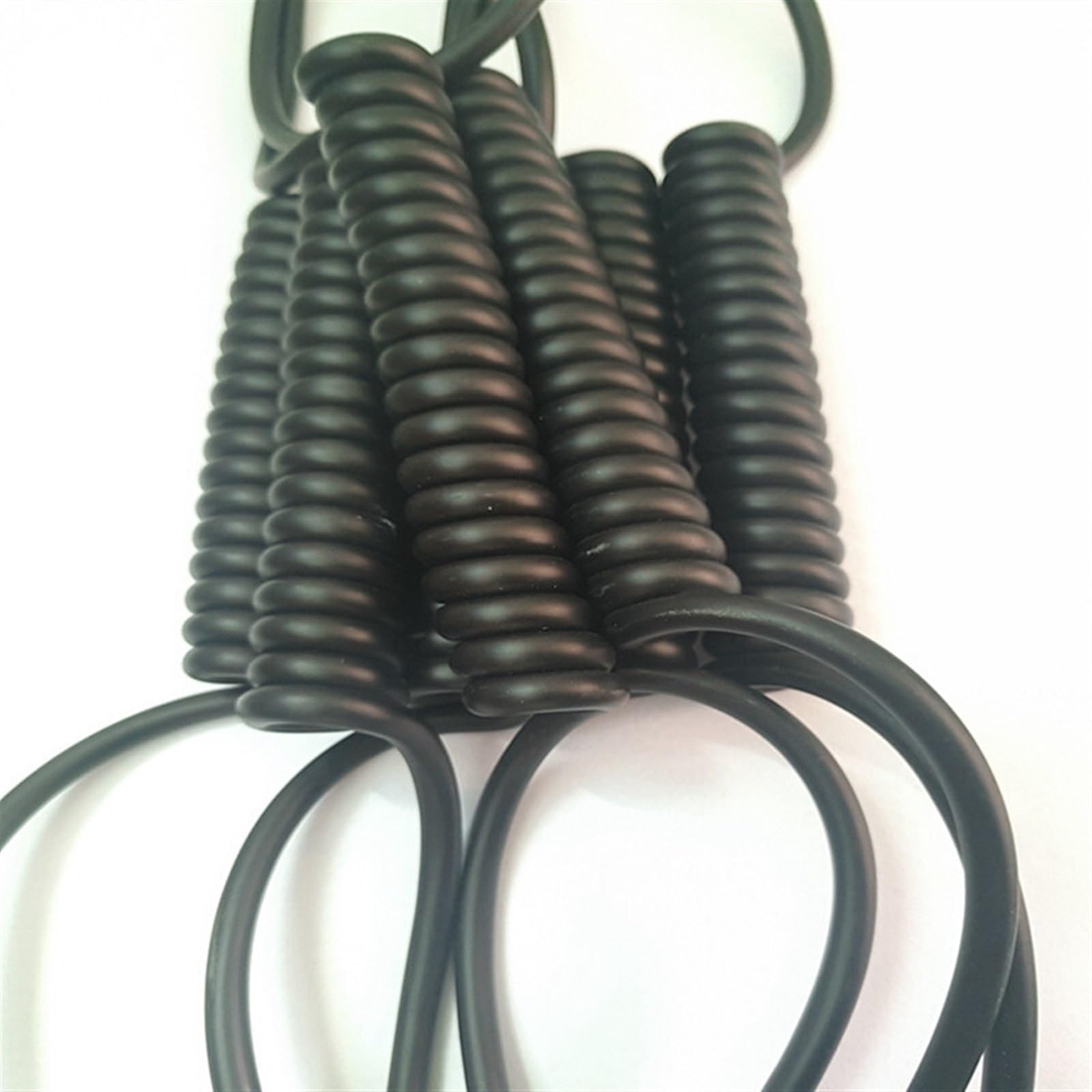 4-adriges Federspiralkabel 0,75mm² (18 AWG) – Einziehbares Spiral-Verlängerungskabel, Schwarz, Bis 10m Dehnbar