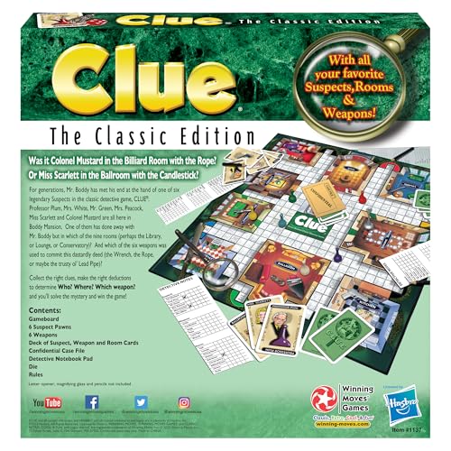 Clue Classic Edition, Murder Mystery Game miniatura 3