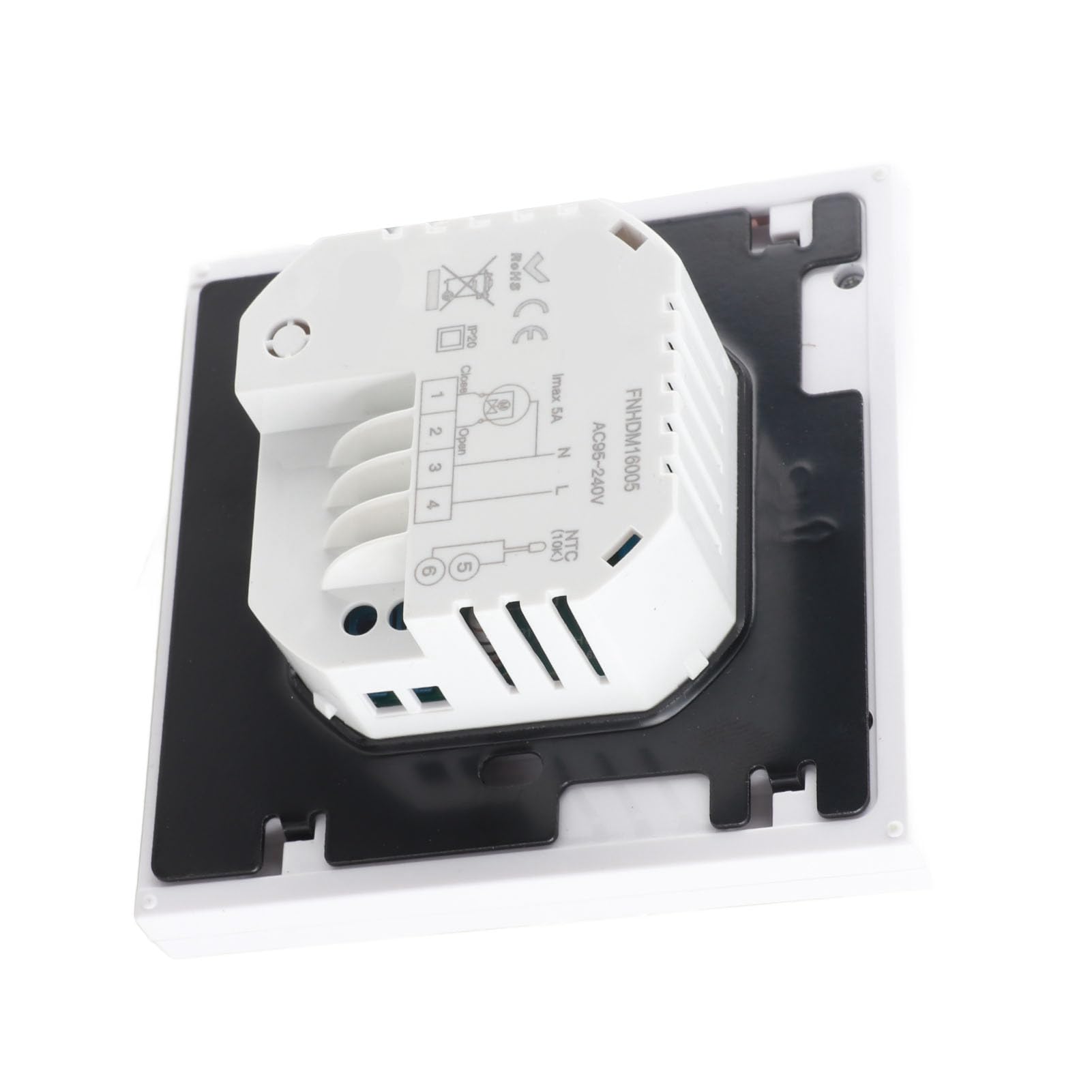 Inteligentny termostat Zigbee Bezprzewodowa aplikacja Sterowanie głosem Kontroler temperatury dla Home Office Hotel White