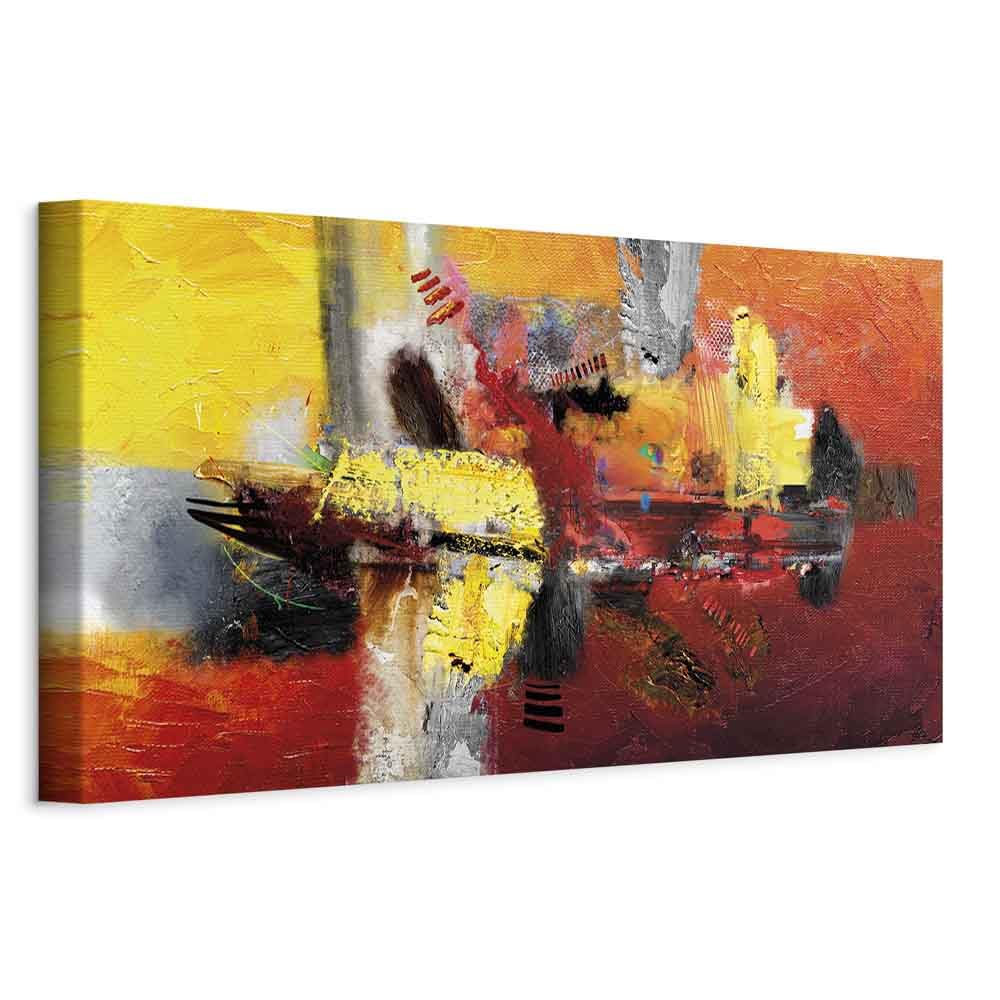 murando - Quadro Fonoassorbente Rosso 120x40 cm 1 Pezzo - Canvas - Quadri Acustici XXL Grandi - Pannelli Fonoassorbenti Decorativi - Decorazione da Parete Soggiorno - Astratti a-A-0360-b-a