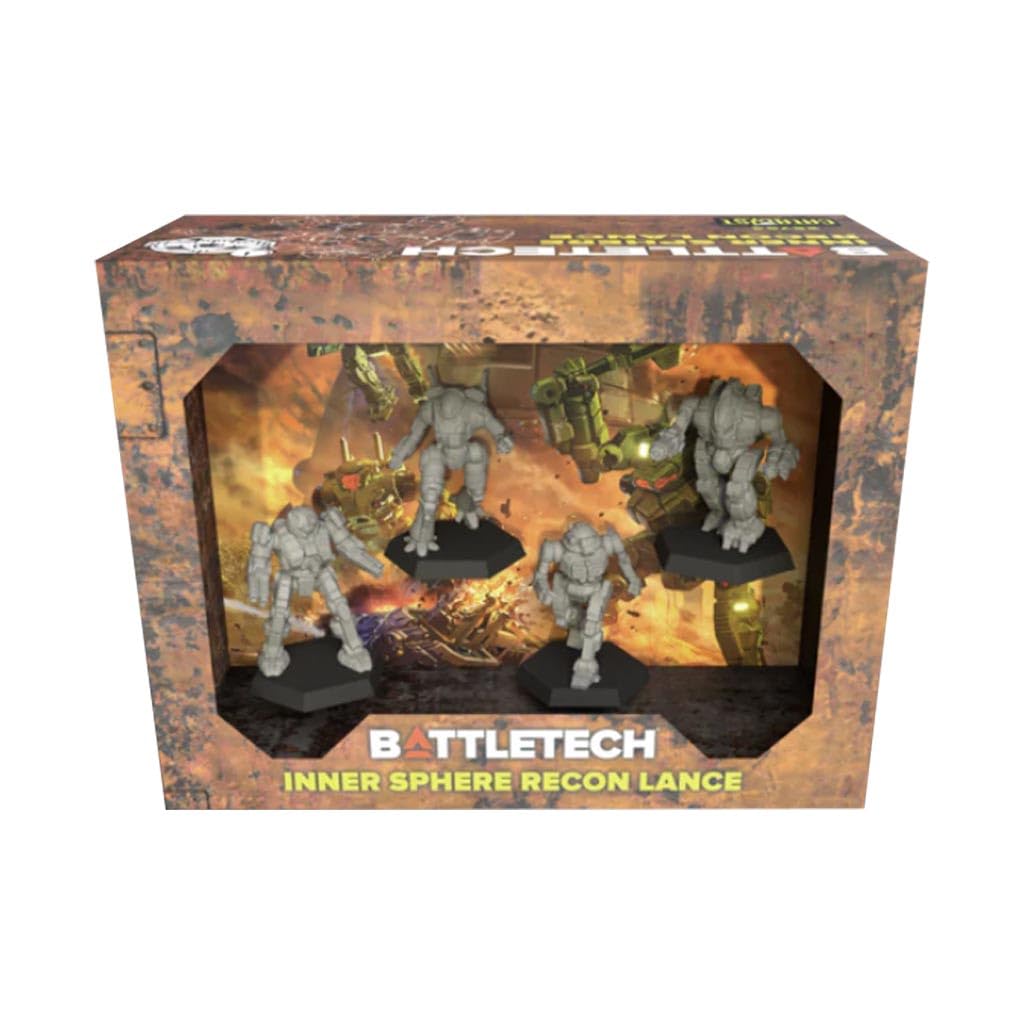 Catalyst Game Labs BattleTech: Inner Sphere Recon Lance Miniatures Pack - Strategy Board Game - for 2+ Players and Ages 14+