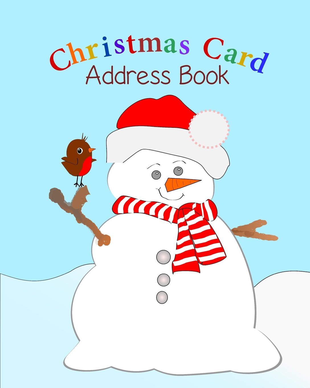 Christmas Card Address Book: Organise and remember your christmas cards | Christmas notebook | Address book | Large pages:10" x 8"