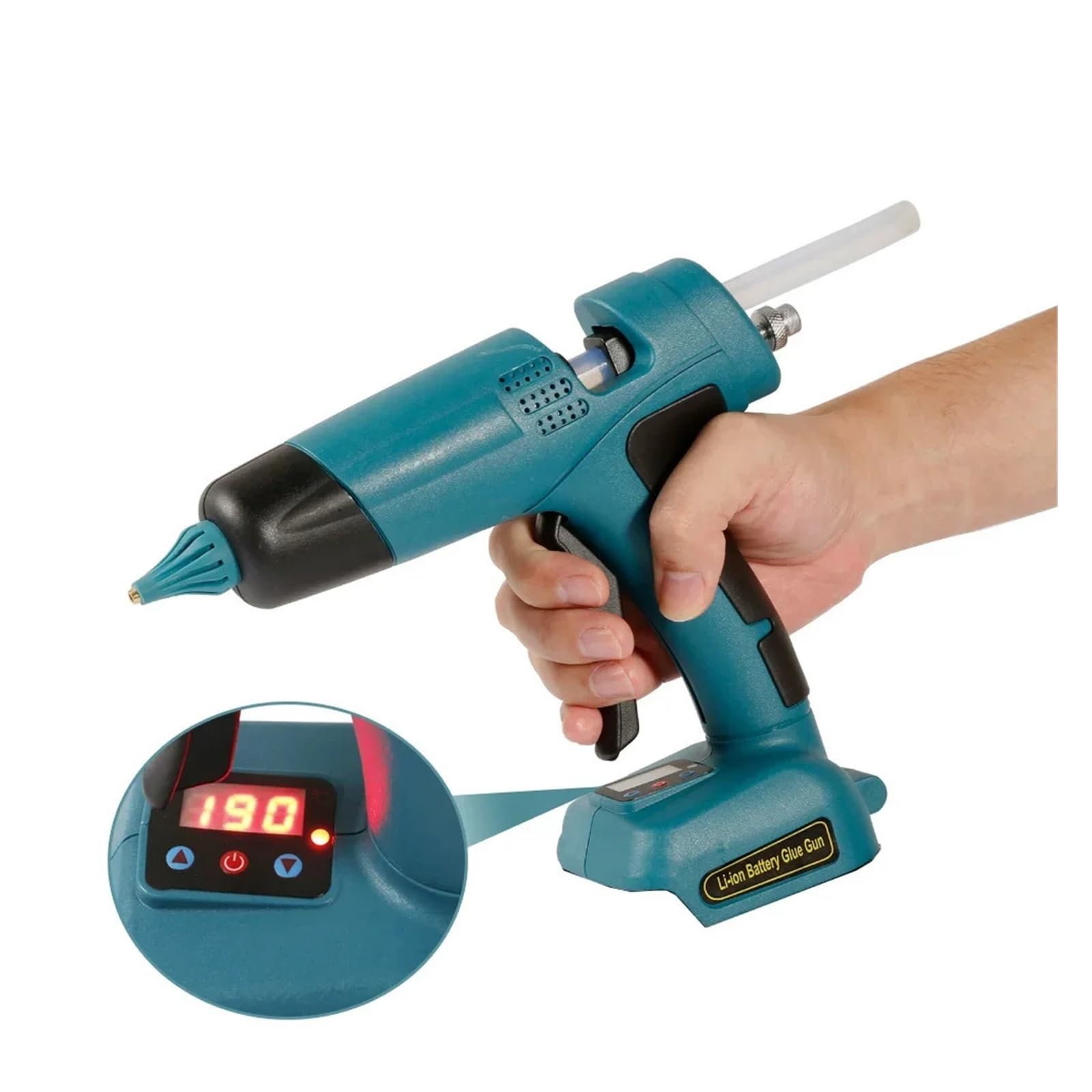 Household DIY Cordless Electric Hot Melt Glue Gun for Welding Air Digital Display 11mm Sticks