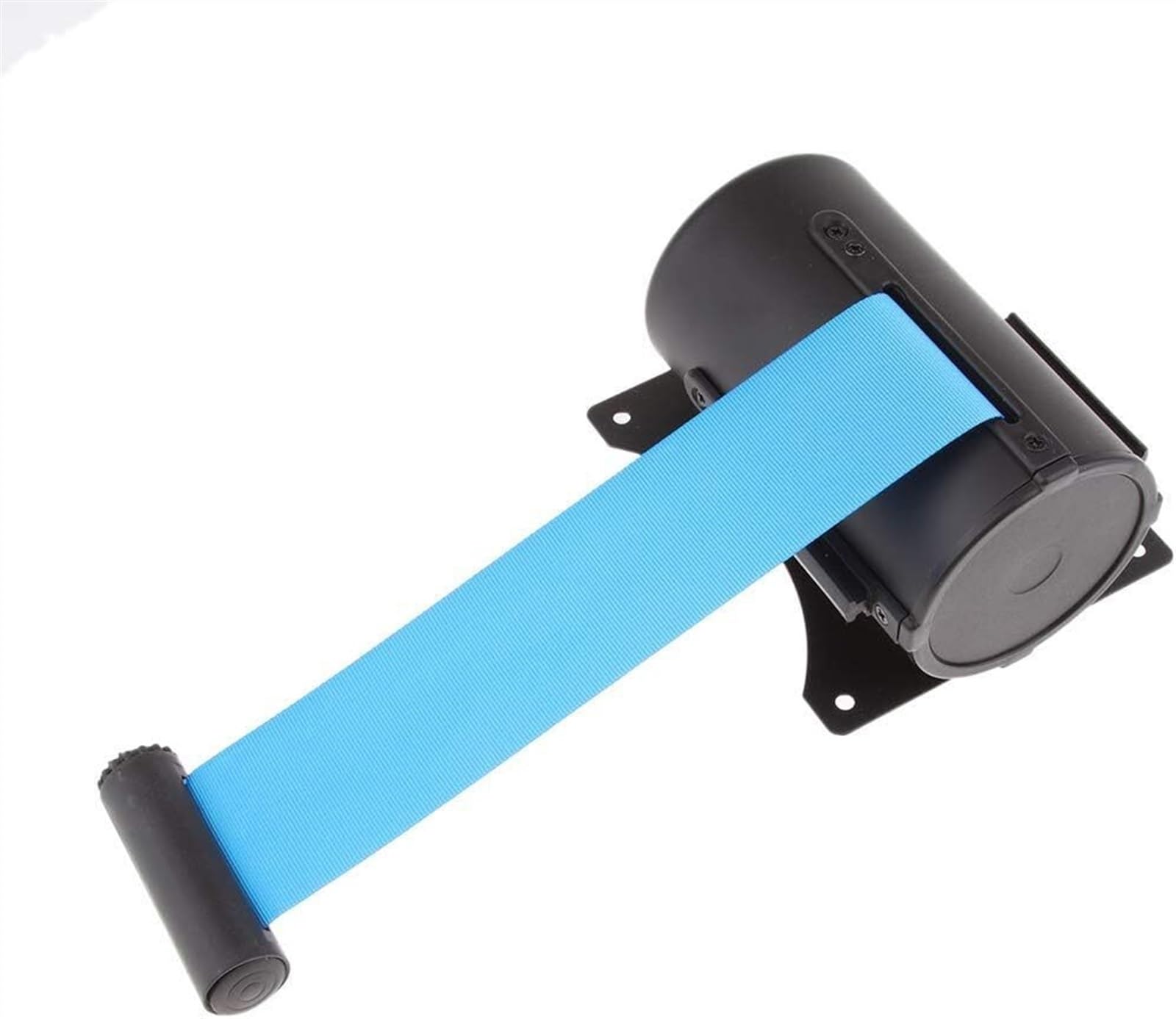 Barriera retrattile con nastro in acciaio blu da 5 m, ideale per musei, cinema, eventi e controllo della folla, durevole, sicuro e facile da usare