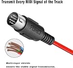 FORE 2-Pack 5-Pin DIN à 5-Pin DIN MIDI Câble pour DJ Ensembles/Tige électrique/Clavier/Piano électrique Couleur rouge 0.5 M (2 Boîte)