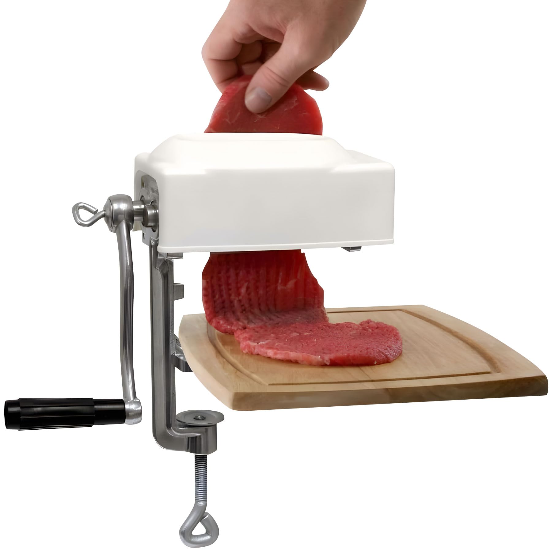 Ablandador profesional de carne manual de hierro fundido, mango ergonómico, diseño compacto para uso doméstico y comercial, cocina, ablandador manual