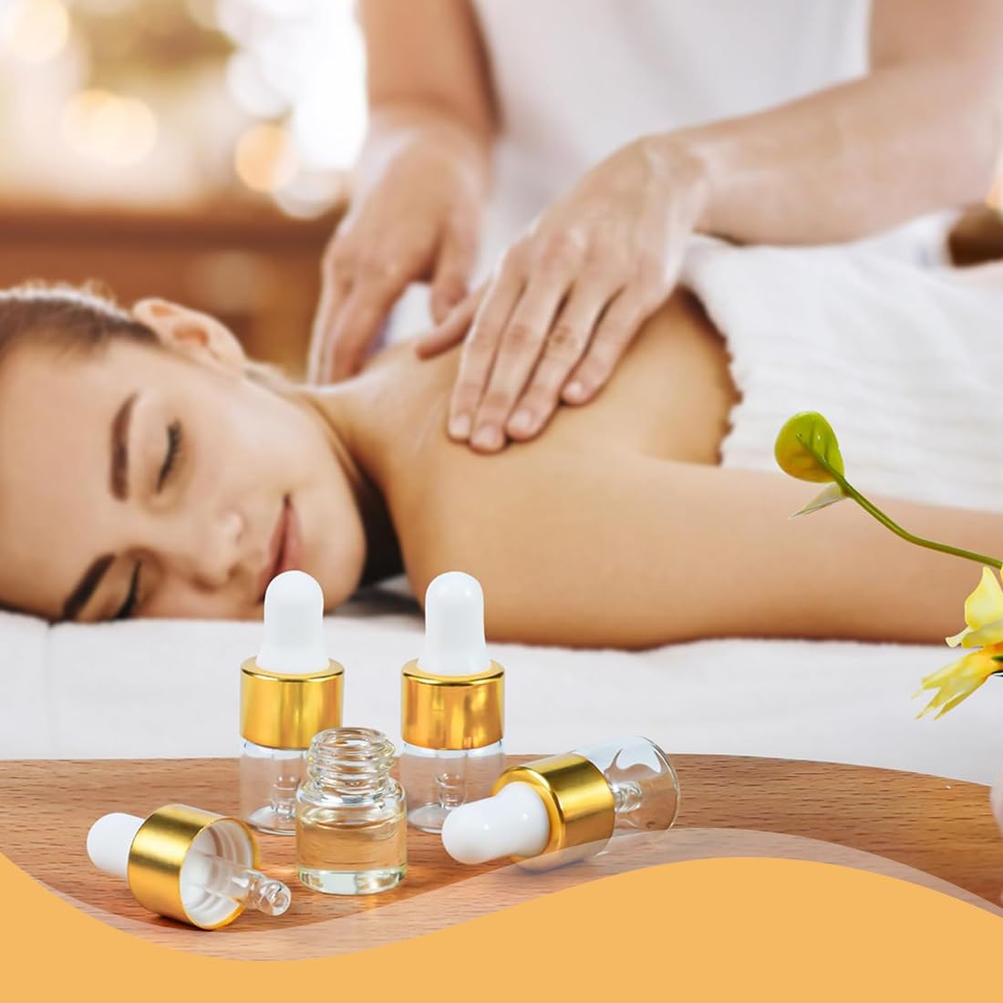 20 unidades Mini botellas con pipeta, frascos de vidrio transparente con gotero, ideales para aceites esenciales, aromaterapia, masajes y cuidado de uñas (2ml)