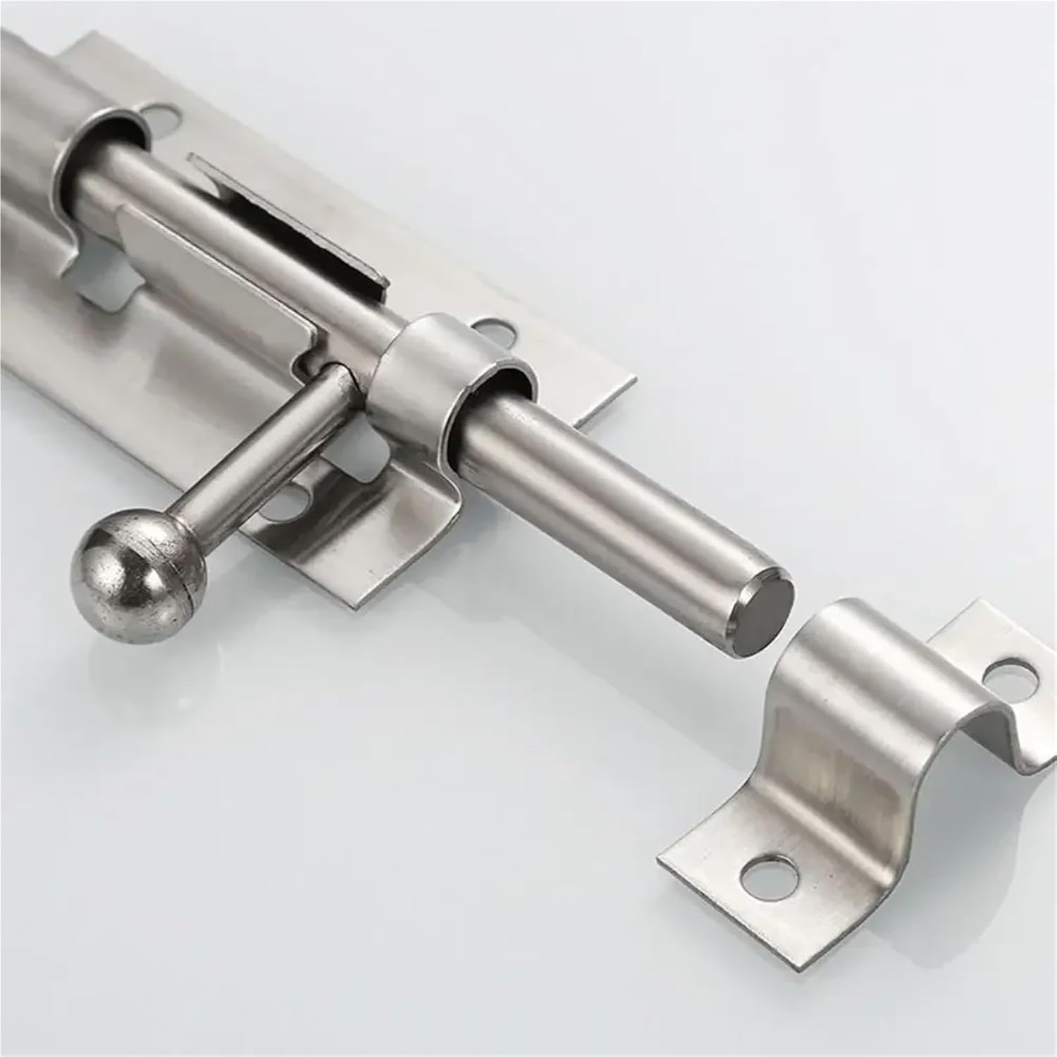 Gate Latch 10 pcs Safety Stainless Steel Door Bolt Lock Heavy Duty Door Bolt Latch Door Exposed Accessories Home Hardware for Secure Yard and Garden