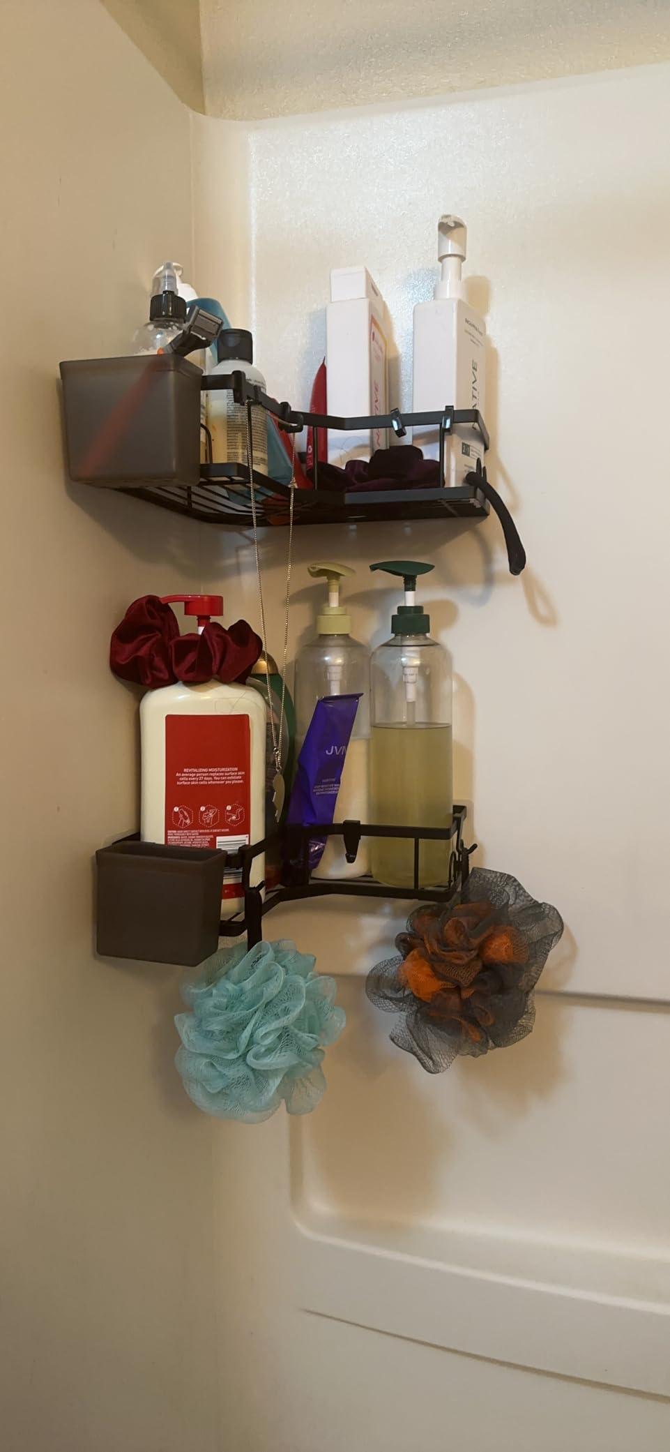 AKTECKE Corner Shower Caddy Bathroom Organizer Adhesive Shower Rack Bathtub Shelves - 3Pack No Drilling Shower Shelf photo review