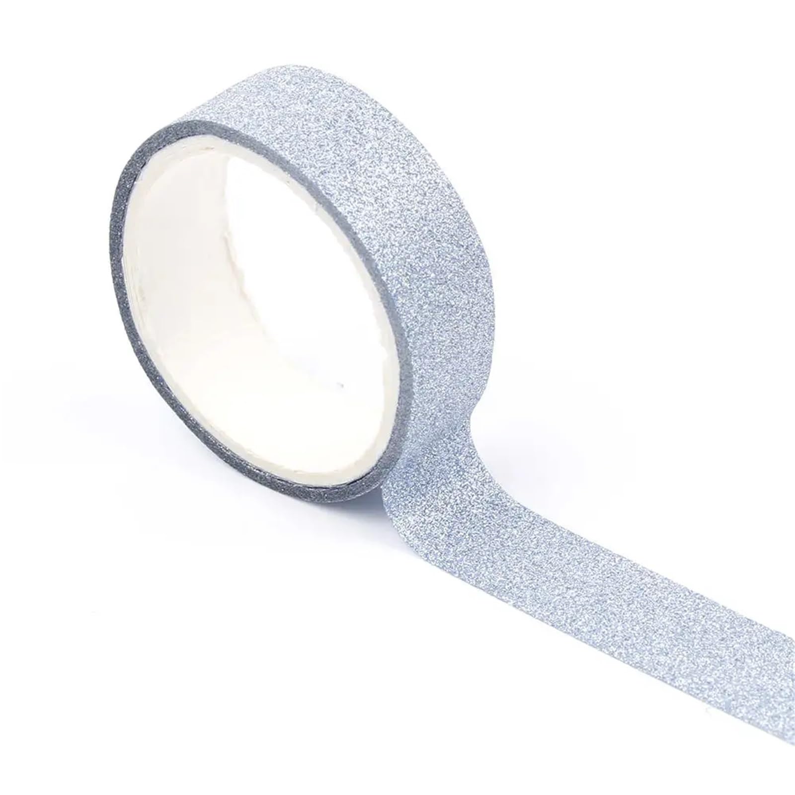 Nastro adesivo Washi glitterato | Multicolori 3,0 mx 15 mm 10 pezzi: scrapbooking, creazione di cartoline, artigianato fai-da-te(Silver)