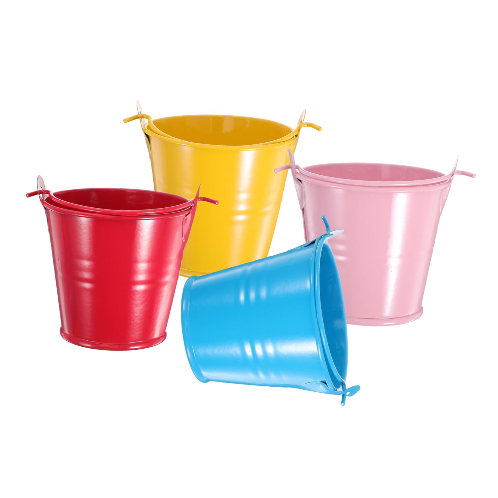 Cabilock Mini Tin Pails Decorative Buckets for Snacks Fun Whimsical Party Favors for Boys and Girls Reusable Popcorn Containers