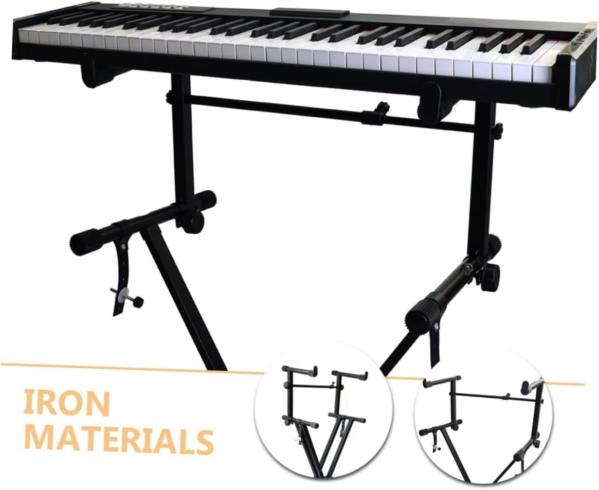 Yardwe Adjustable Keyboard Stand Extension Adapter for Electronic Pianos Height Extension Bracket for Enhanced Stability Portable Design for Keyboard Enthusiasts
