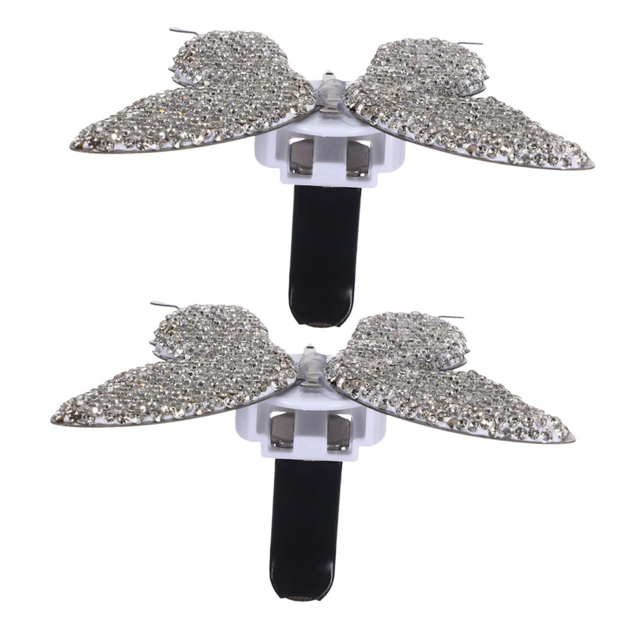 ULTECHNOVO 5St Auto Aroma therapie clip autolufterfrischer automatischer Auto Duftspender Auto für Fahrzeug Autoluftduft Autoclip Auto-Steckdosen-Clips Strasssteine Weiß