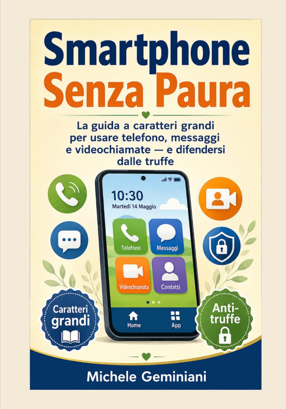 Smartphone Senza Paura: La guida a caratteri grandi per usare telefono, messaggi e videochiamate — e difendersi dalle truffe