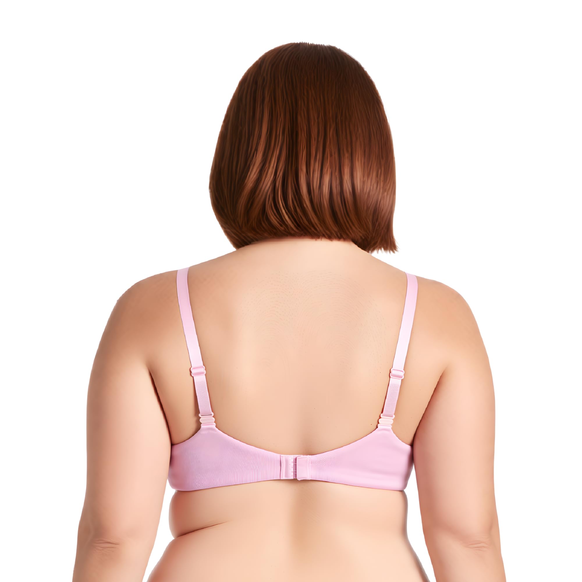 Curve Muse Donne Plus Size Aggiungi 1 e mezza coppa Push Up convertibile reggiseni in pizzo, Nero, rosa (confezione da 2), 7B