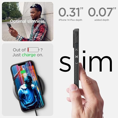 Vista 14 de Spigen Liquid Air - Funda diseñada para iPhone 13 Pro Max (2021), color negro mate