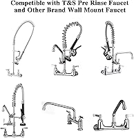 Vista 2 de Conjunto de husillo de latón para repuesto de carrete de válvula Eterna, reemplazo de montaje de vástago de mango lateral frío, se adapta a