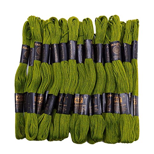 IBA Indianbeautifulart 25 Piezas de Algodon Bordado de Hilo de Coser de la madeja de la Seda de Punto de Cruz de Aguja Cover