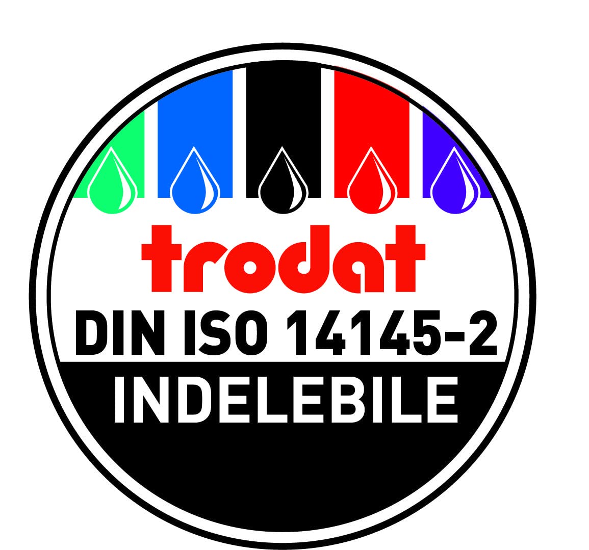 Trodat Timbro FIRMA Nero con Inchiostro Indelebile - Cartuccia Inclusa e Ricaricabile, Ideale per Ufficio, Liberi Professionisti, Medici, Avvocati (Nero cartuccia Nero, Piccola - 38 x 14 mm)