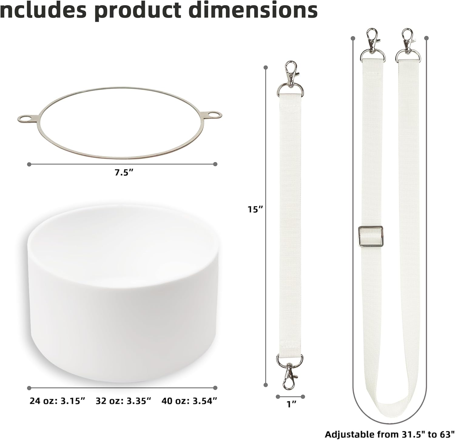 Silicone Boot Set for Owala Water Bottle 24 oz, 32 oz, 40 oz - Includes Non-Slip Sleeve, Shoulder Strap & Handle Strap, Perfect Owala Accessories, Fits Owala Tumbler, Owala FreeSip, Candy Coated - Image 5