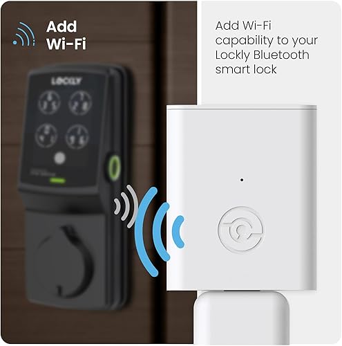 Miniatura 2 de Lockly Hub Wi-Fi Secure Link para bloqueo inteligente, punto de acceso inalámbrico, compatible con Google Assistant y Alexa, permite control remoto
