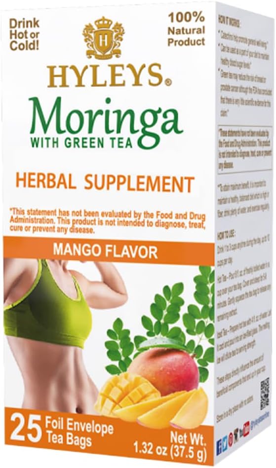 Hyleys Moringa Oleifera Green Tea Mango