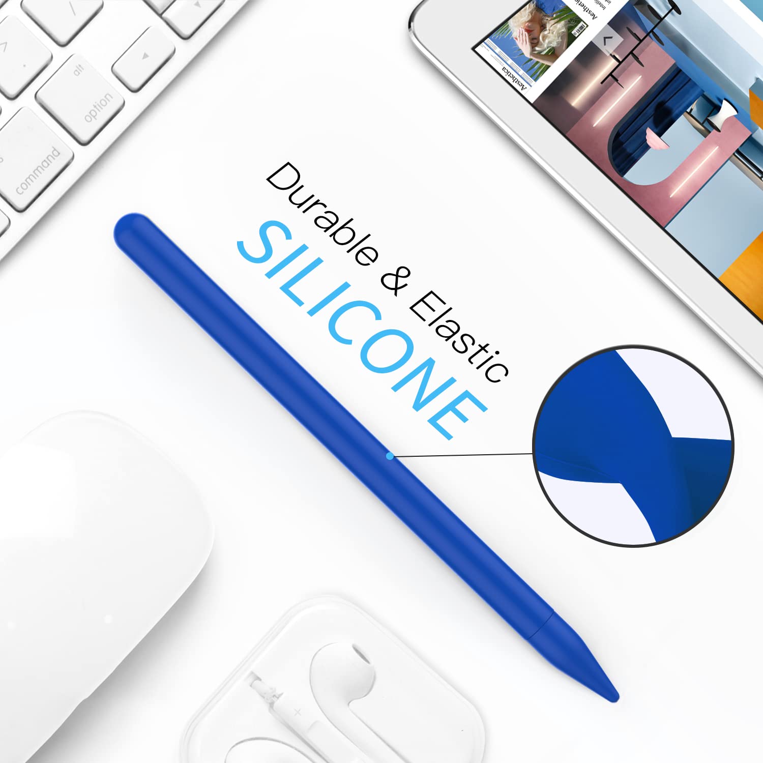 Apple Pencil PRO MoKo Cover Protettiva Custodia Penna PC Silicone Indaco