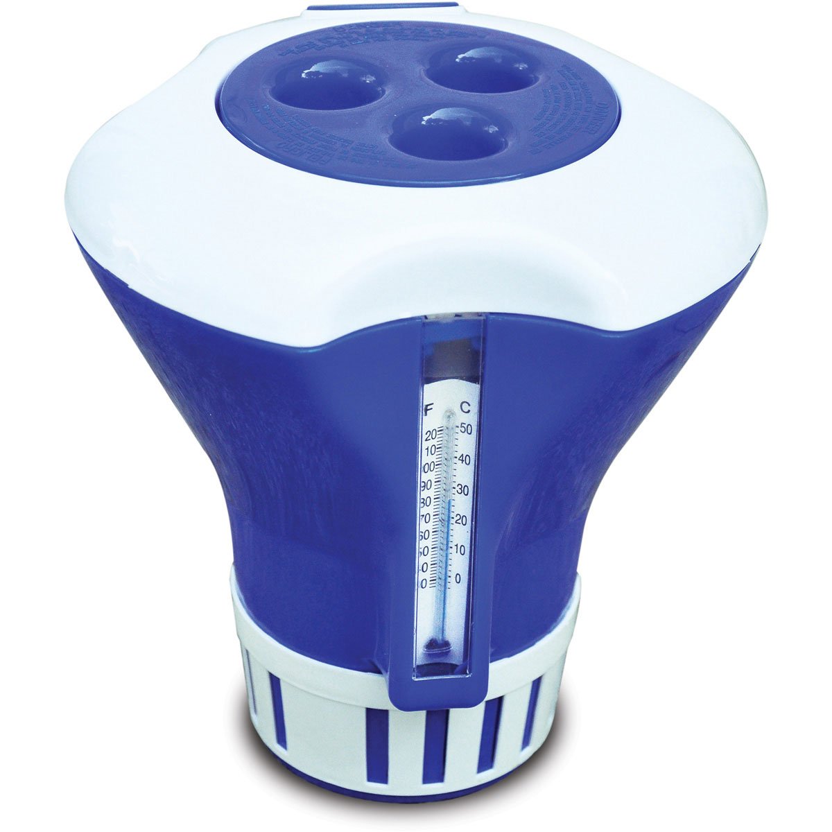 HYDROTOOLS BY SWIMLINE 87400 Large Capacity Pool & Spa Chemical Dispenser Thermometer Combo | Compatible Bromine & Chlorine Supports 1-3’’ Tablets | Adjustable Customizable Flow Rate | Cost Effective