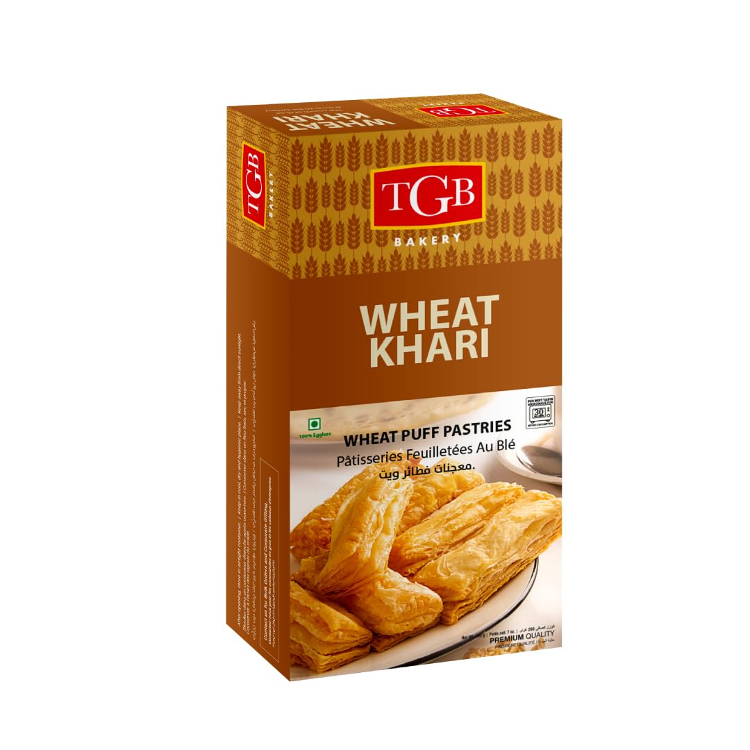 TGB Khari l Puff Pastries, Snacks For Morning (Wheat Khari, 200 grams) (B0CG9MVXHV) Amazon Price History, Amazon Price Tracker