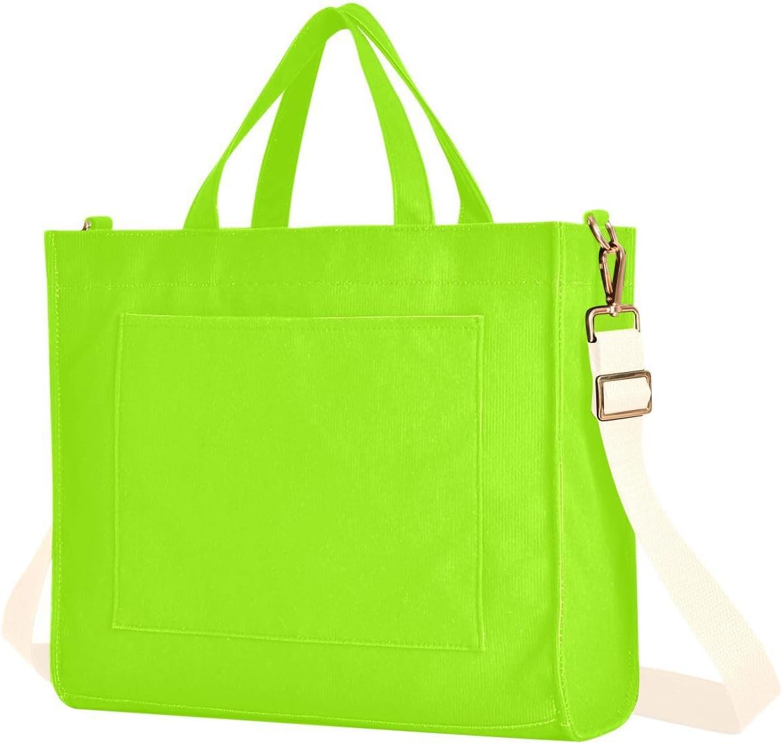 ODAWA Fruit Green Bride Tote Bag Medium Tote Bag Hand Bags for Women Corduroy Tote Bag Fashion Crossbody Bag