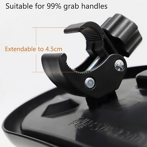 Miniatura 9 de Bandeja de aperitivos para cochecito con portavasos, bandeja universal de alimentos para cochecito extraíble, clip de agarre antideslizante para