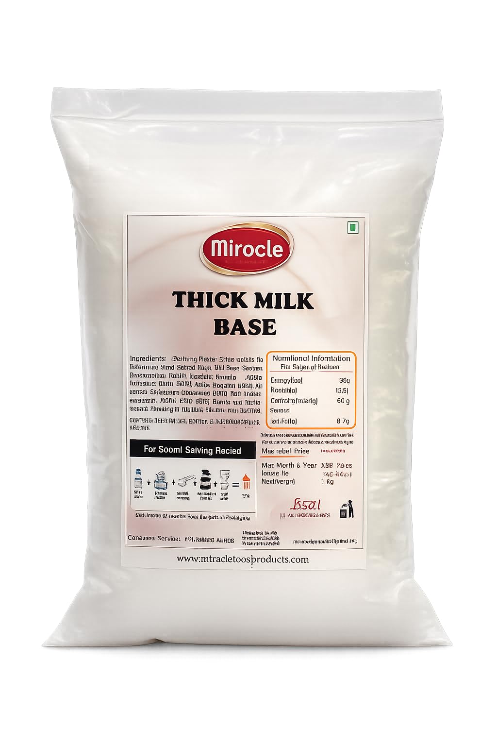 Thick Milk Base Premix Powder for Frappe, Milkshakes & Cold Coffee | Rich & Creamy (1kg)-image-5