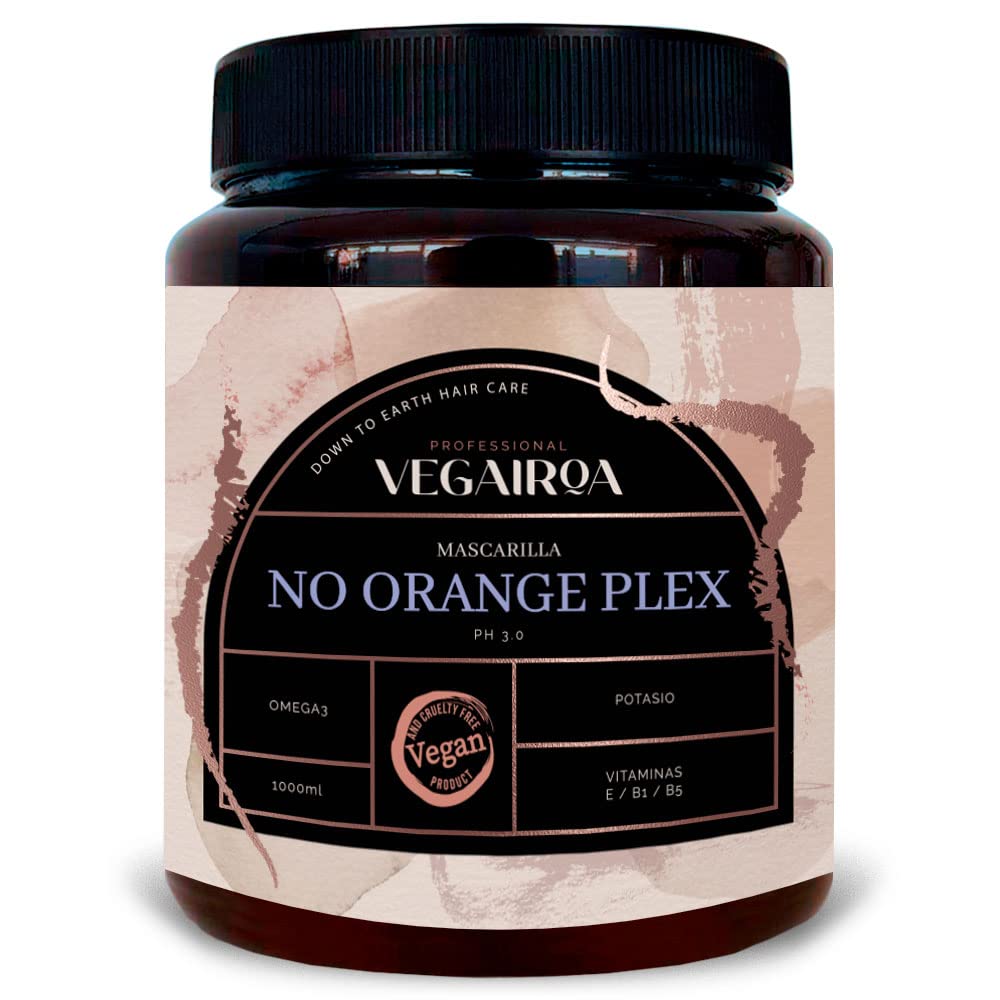 VEGAIROA. Non-Orange Plex mask neutralizes orange tones depth moisture for dark blonde or chestnut without parabens, content 1000g