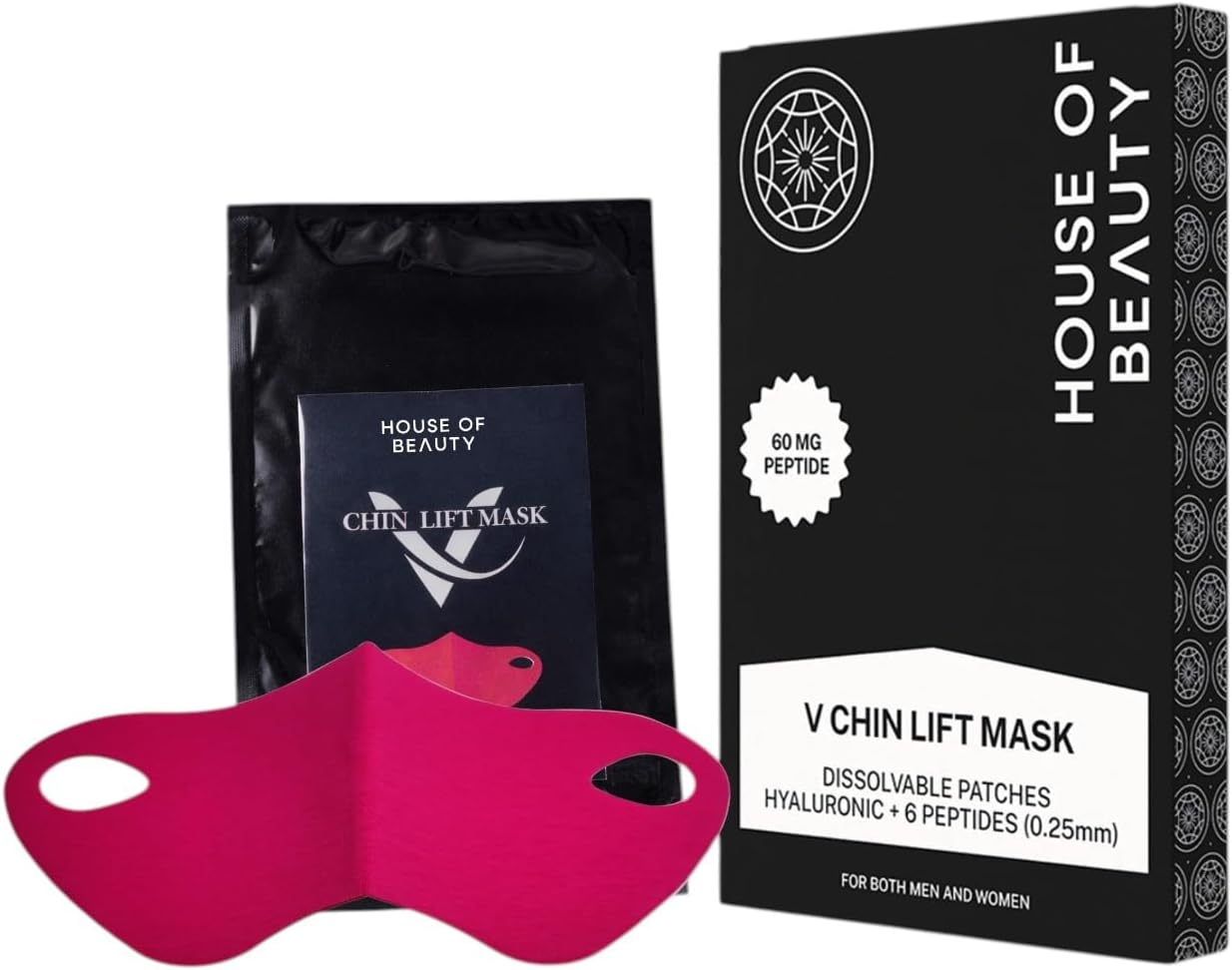 House of Beauty V Chin Lift Mask, Help in Double Chin Reducer, Skin Firming and Tightening, Reusable Masks for Facial Treatment (2 times Reuse)