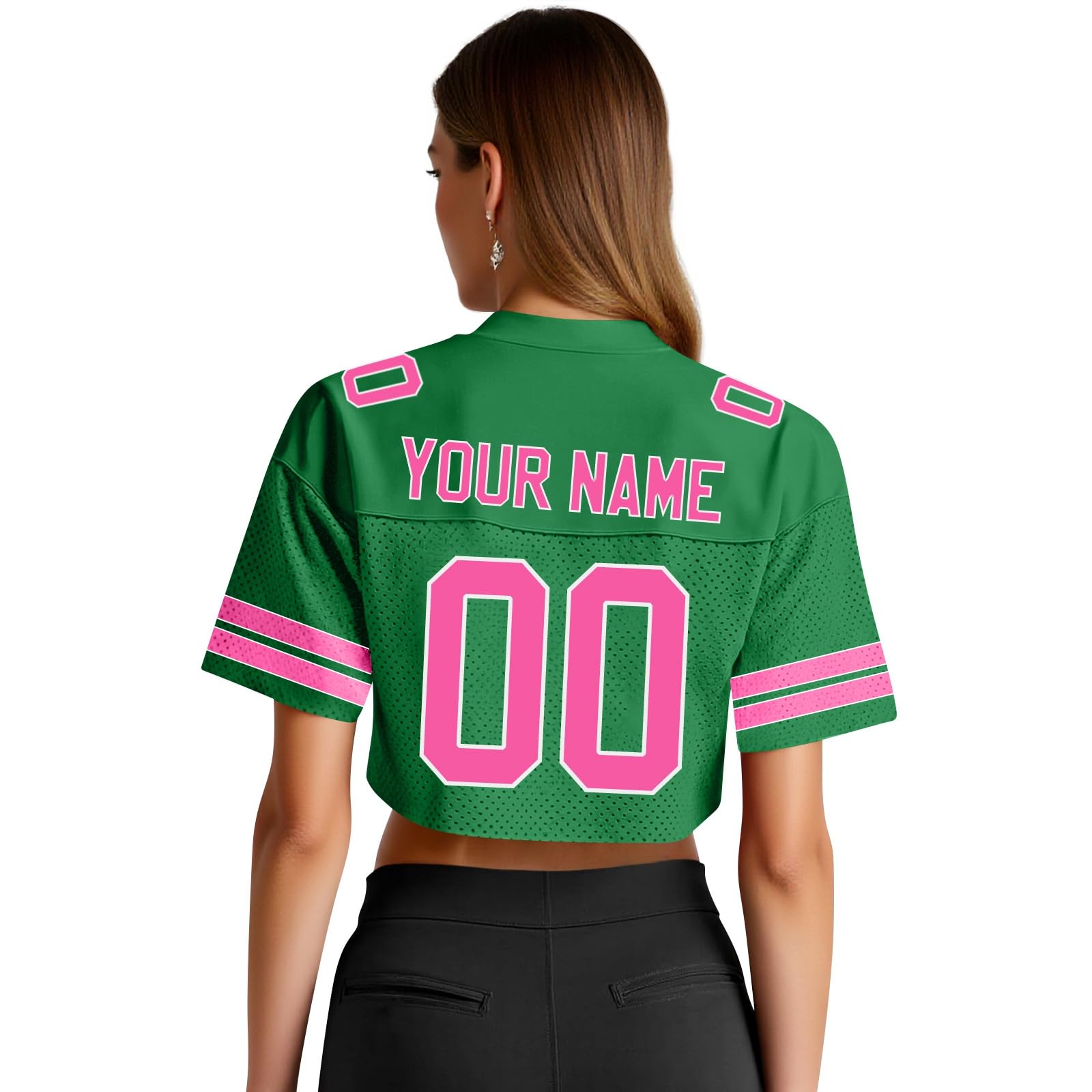 Personalisiert American Football Trikot für Damen Custom Jerseys mit Name Nummer Logo Personalisierte Spieltrikots T-Shirt Kurz Atmungsaktiv Training Sporthemden
