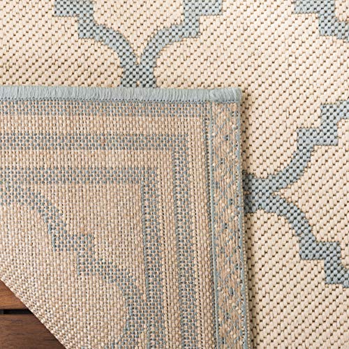 Tapete rectangular SAFAVIEH 5'3" x 7'6" en Cream y Aqua miniatura 5