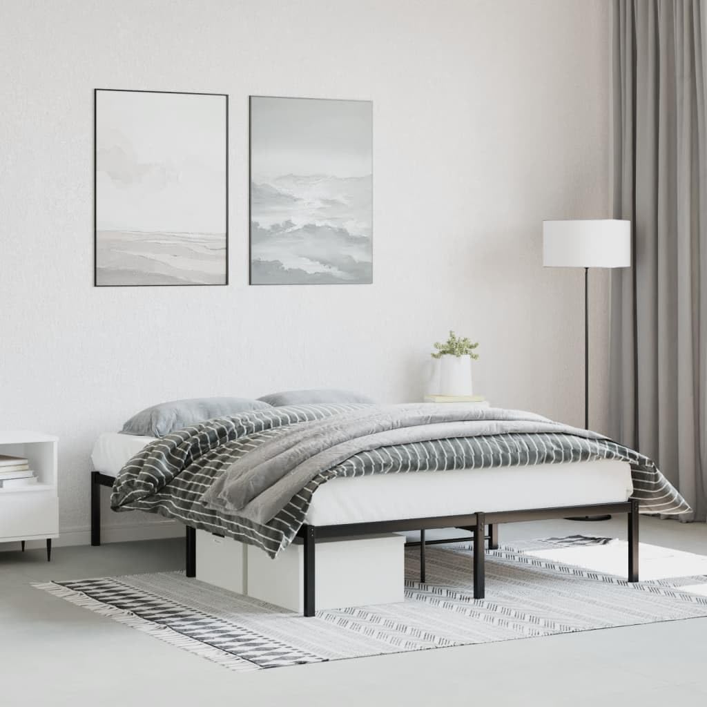 Lit en métal solide 140 x 200 cm pour stopper les grincements de sommier