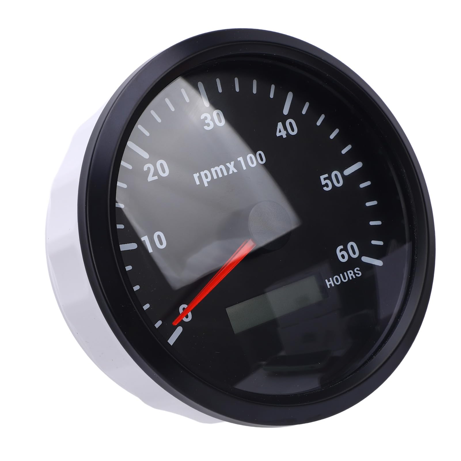 Tachimetro nautico 110mm 6000RPM con contatore ore retroilluminazione a 7 colori tachimetro auto e imbarcazioni compatibile con camper yacht camion quadrante nero coperchio nero