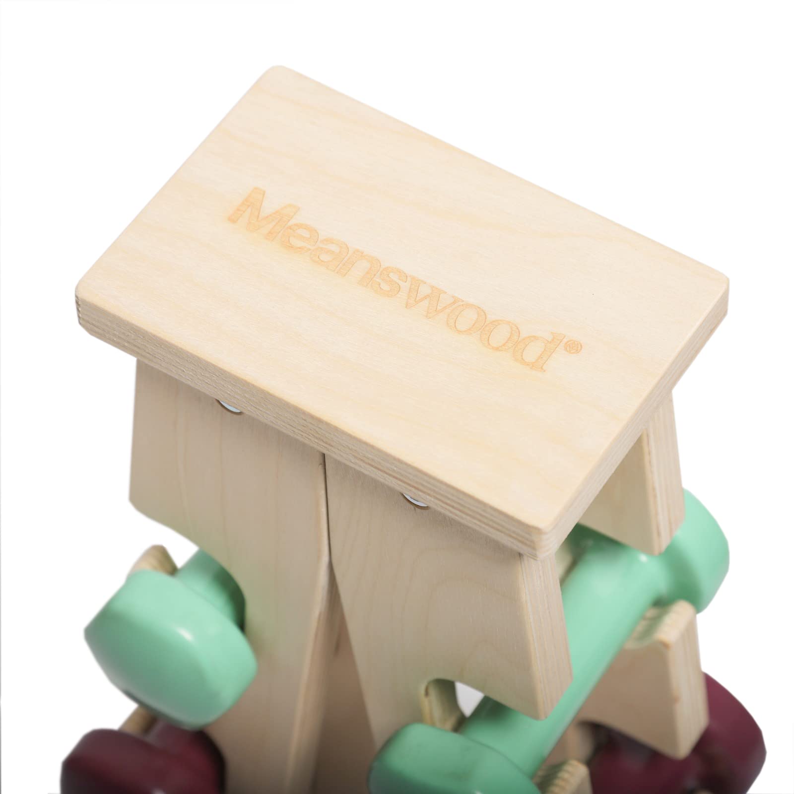 Meanswood Hantelständer Holz – Hantelablage für Zuhause, Kurzhantel Regal, Hantelhalterung aus Holz für 6 Hanteln (70 kg Max.) - Made in Italy